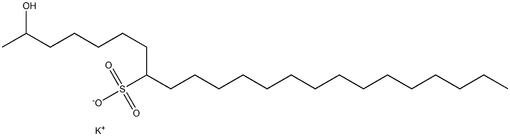 2-Hydroxytricosane-8-sulfonic acid potassium salt 结构式