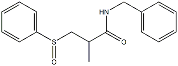 N-Benzyl-2-methyl-3-(phenylsulfinyl)propanamide 结构式