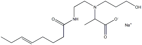 2-[N-(3-Hydroxypropyl)-N-[2-(5-octenoylamino)ethyl]amino]propionic acid sodium salt 结构式