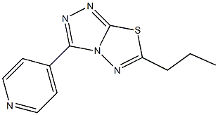 6-Propyl-3-(4-pyridinyl)-1,2,4-triazolo[3,4-b][1,3,4]thiadiazole 结构式