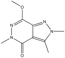 2,3,5-Trimethyl-7-methoxy-2H-pyrazolo[3,4-d]pyridazin-4(5H)-one 结构式
