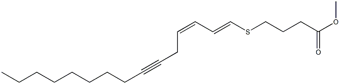 4-[[(1E,3Z)-1,3-Pentadecadien-6-ynyl]thio]butyric acid methyl ester 结构式