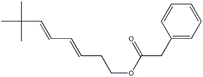 Phenylacetic acid 7,7-dimethyl-3,5-octadienyl ester 结构式