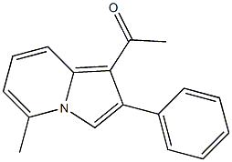 1-Acetyl-5-methyl-2-phenylindolizine 结构式