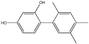 4-(2,4,5-Trimethylphenyl)benzene-1,3-diol 结构式
