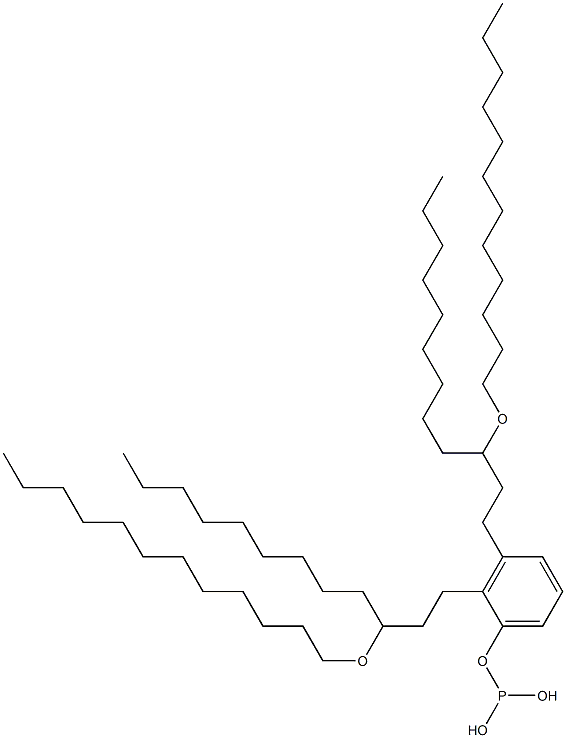 Phosphorous acid bis[3-(dodecyloxy)dodecyl]phenyl ester 结构式