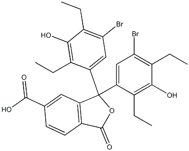 1,1-Bis(5-bromo-2,4-diethyl-3-hydroxyphenyl)-1,3-dihydro-3-oxoisobenzofuran-6-carboxylic acid 结构式