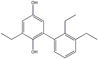 2-Ethyl-6-(2,3-diethylphenyl)benzene-1,4-diol 结构式