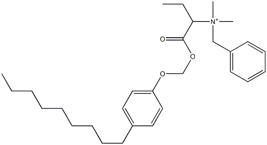 N,N-Dimethyl-N-benzyl-N-[1-[[(4-nonylphenyloxy)methyl]oxycarbonyl]propyl]aminium 结构式