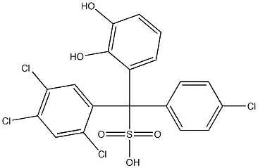 (4-Chlorophenyl)(2,4,5-trichlorophenyl)(2,3-dihydroxyphenyl)methanesulfonic acid 结构式
