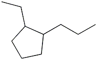 1-Ethyl-2-propylcyclopentane 结构式