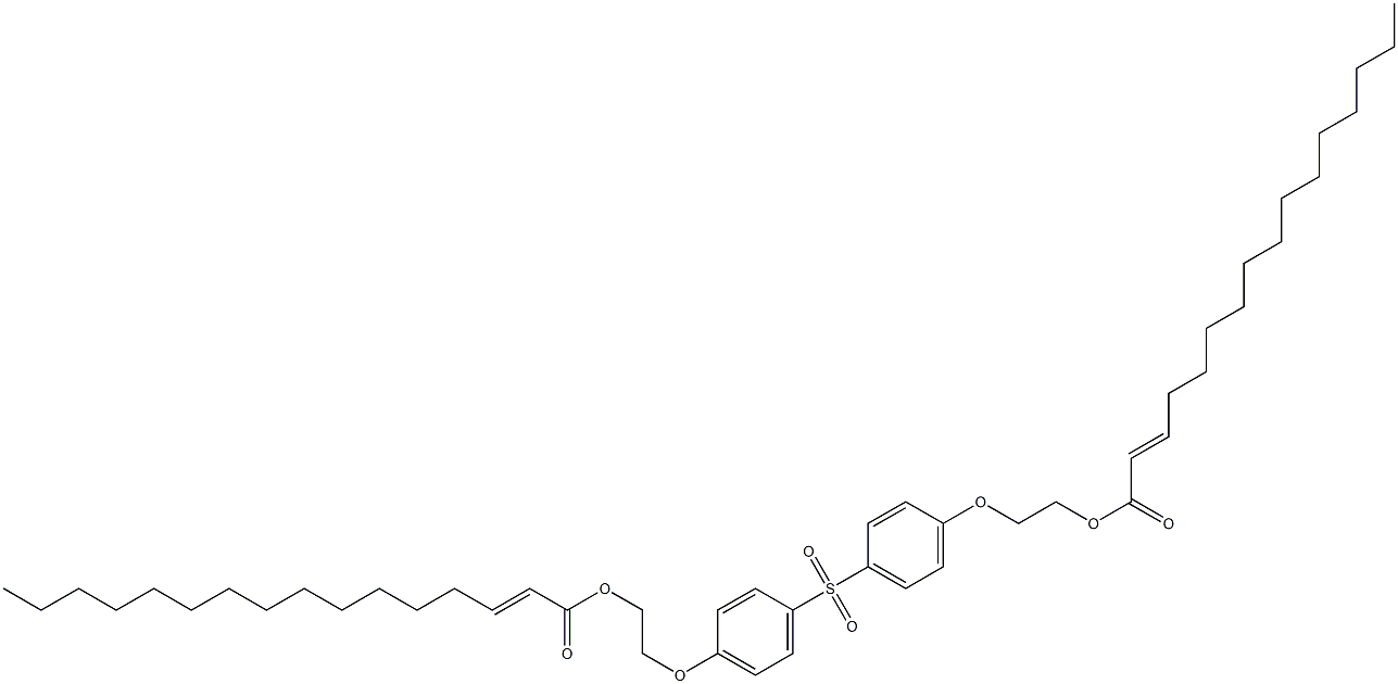 Bis[4-[2-(2-hexadecenoyloxy)ethoxy]phenyl] sulfone 结构式