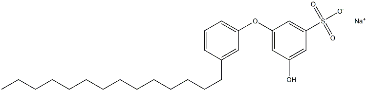 5-Hydroxy-3'-tetradecyl[oxybisbenzene]-3-sulfonic acid sodium salt 结构式