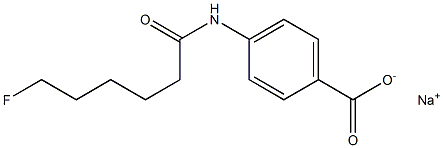 4-[(6-Fluorohexanoyl)amino]benzenecarboxylic acid sodium salt 结构式