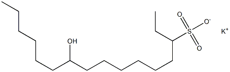 10-Hydroxyhexadecane-3-sulfonic acid potassium salt 结构式