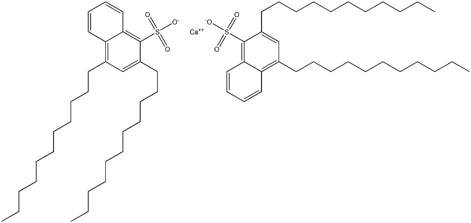 Bis(2,4-diundecyl-1-naphthalenesulfonic acid)calcium salt 结构式