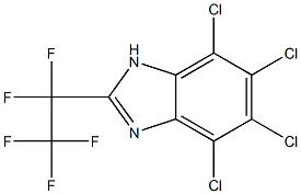 2-(Pentafluoroethyl)-4,5,6,7-tetrachloro-1H-benzimidazole 结构式