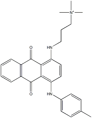 3-[[[9,10-Dihydro-4-[(4-methylphenyl)amino]-9,10-dioxoanthracen]-1-yl]amino]-N,N,N-trimethyl-1-propanaminium 结构式
