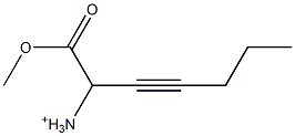 1-Methoxycarbonyl-2-hexyn-1-aminium 结构式