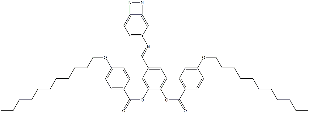 Bis[4-(undecyloxy)benzoic acid]4-[(azobenzen-4-yl)iminomethyl]-1,2-phenylene ester 结构式