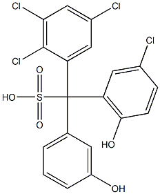 (3-Chloro-6-hydroxyphenyl)(2,3,5-trichlorophenyl)(3-hydroxyphenyl)methanesulfonic acid 结构式