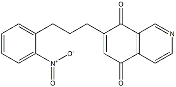 7-[3-(2-Nitrophenyl)propyl]isoquinoline-5,8-dione 结构式