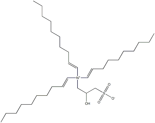 N,N-Di(1-decenyl)-N-(2-hydroxy-3-sulfonatopropyl)-1-decen-1-aminium 结构式