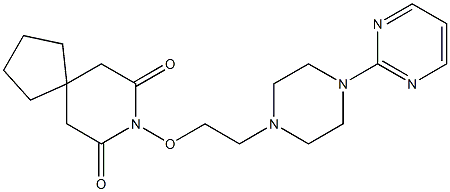 8-[2-[4-(2-Pyrimidinyl)-1-piperazinyl]ethoxy]-8-azaspiro[4.5]decane-7,9-dione 结构式