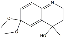 2,3,4,6-Tetrahydro-4-hydroxy-6,6-dimethoxy-4-methylquinoline 结构式