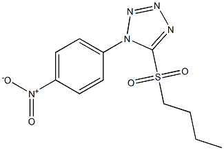 Butyl 1-(4-nitrophenyl)-1H-tetrazol-5-yl sulfone 结构式