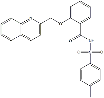 2-(2-Quinolinylmethoxy)-N-(p-tolylsulfonyl)benzamide 结构式