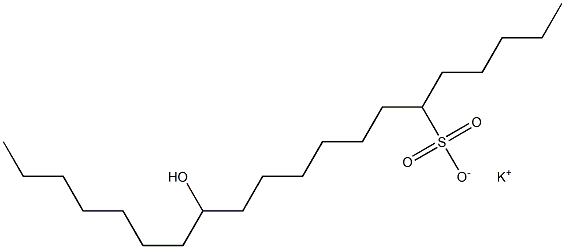 13-Hydroxyicosane-6-sulfonic acid potassium salt 结构式