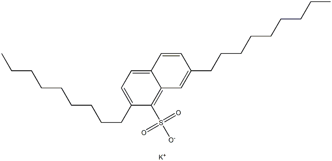 2,7-Dinonyl-1-naphthalenesulfonic acid potassium salt 结构式