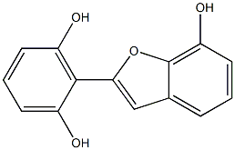 2-(2,6-Dihydroxyphenyl)benzofuran-7-ol 结构式