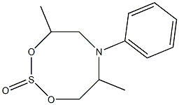 5,6,7,8-Tetrahydro-4,7-dimethyl-6-(phenyl)-4H-1,3,2,6-dioxathiazocine 2-oxide 结构式