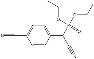 [Cyano(4-cyanophenyl)methyl]phosphonic acid diethyl ester 结构式