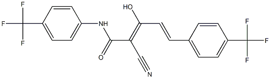 5,N-Bis(4-trifluoromethylphenyl)-2-cyano-3-hydroxy-2,4-pentadienamide 结构式