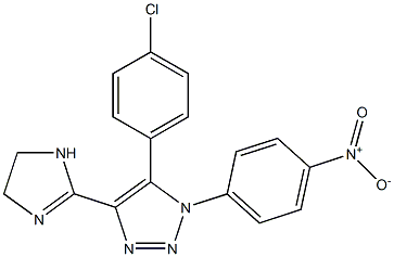 1-(4-Nitrophenyl)-4-[(4,5-dihydro-1H-imidazol)-2-yl]-5-(4-chlorophenyl)-1H-1,2,3-triazole 结构式