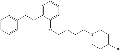 1-[4-[2-(2-Phenylethyl)phenoxy]butyl]piperidin-4-ol 结构式