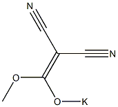 2-[Methoxy(potassiooxy)methylene]malononitrile 结构式