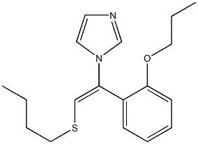 1-[(E)-2-Butylthio-1-(2-propoxyphenyl)ethenyl]-1H-imidazole 结构式