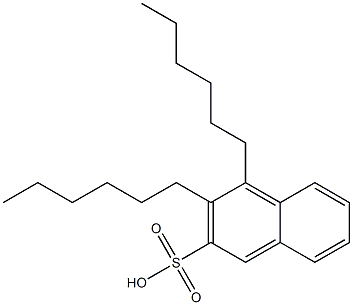 3,4-Dihexyl-2-naphthalenesulfonic acid 结构式