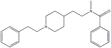 N-Methyl-N-[2-[1-(2-phenylethyl)-4-piperidinyl]ethyl]benzamide 结构式