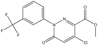 1,6-Dihydro-4-chloro-6-oxo-1-(3-trifluoromethylphenyl)pyridazine-3-carboxylic acid methyl ester 结构式