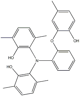 N,N-Bis(6-hydroxy-2,5-dimethylphenyl)-2-(2-hydroxy-5-methylphenoxy)benzenamine 结构式