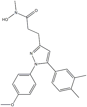 3-[1-(4-Methoxyphenyl)-5-(3,4-dimethylphenyl)-1H-pyrazol-3-yl]-N-hydroxy-N-methylpropanamide 结构式