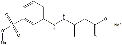 3-[2-(m-Sodiooxysulfonylphenyl)hydrazino]butyric acid sodium salt 结构式