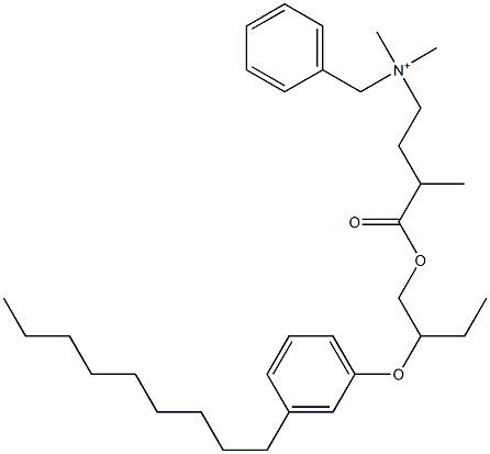 N,N-Dimethyl-N-benzyl-N-[3-[[2-(3-nonylphenyloxy)butyl]oxycarbonyl]butyl]aminium 结构式