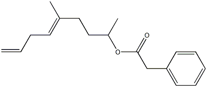 Phenylacetic acid 1,4-dimethyl-4,7-octadienyl ester 结构式