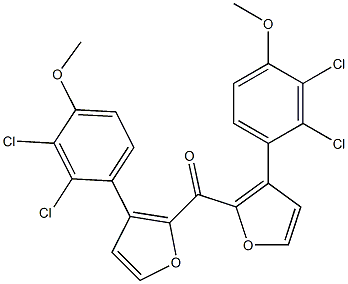 (2,3-Dichloro-4-methoxyphenyl)(2-furanyl) ketone 结构式